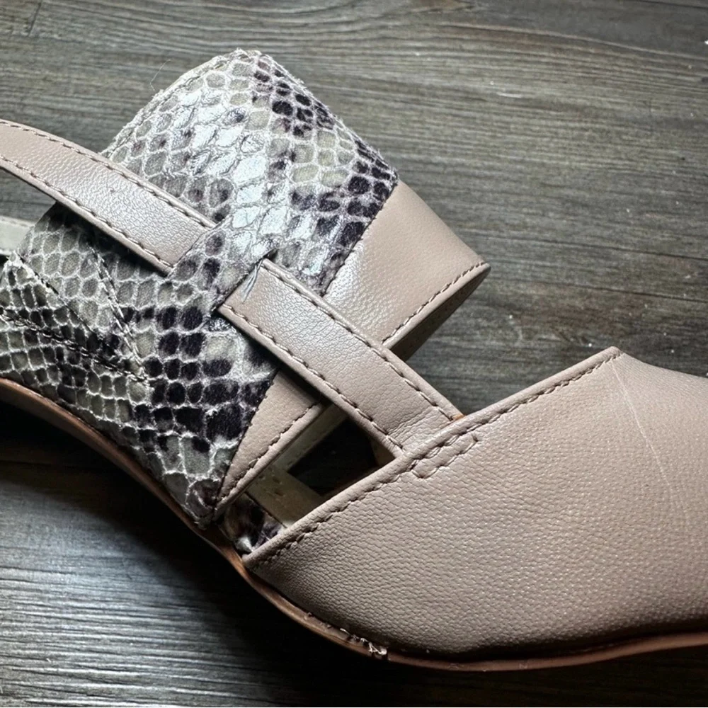 🤎 Taupe ELLEN TRACY Sling Back Bello Heels - Size 7.5